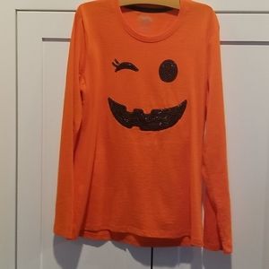 GIRLS LONG SLEEVE  halloween shirt SIZE 10-12
